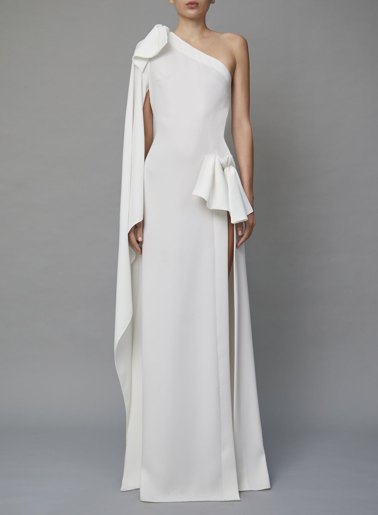 Asymmetric White Long Dress – ELIE SAAB